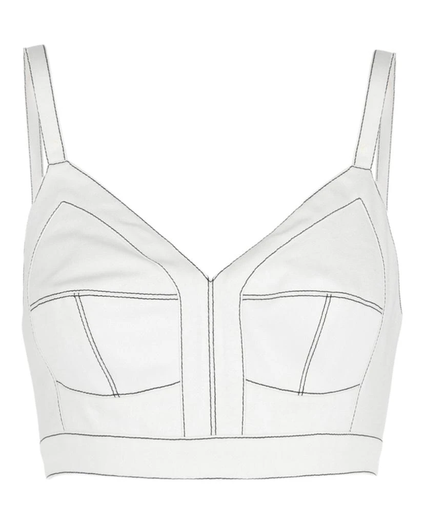 Alexander McQueen Cotton Gabardine Bra Top 1