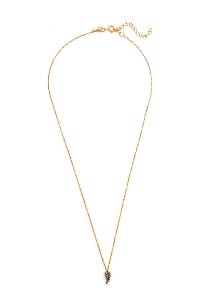 Rivka Friedman Black Rhodium Petite White Topaz Pendant Necklace