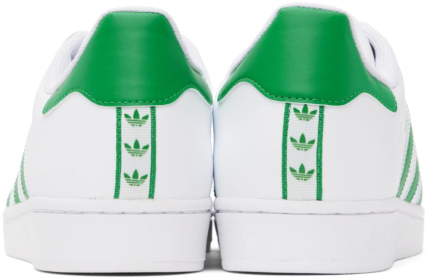 White Green Superstar Sneakers US 11 IT 44