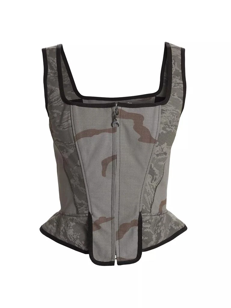 MARINE SERRE Bi-Camouflage Paneled Corset 1
