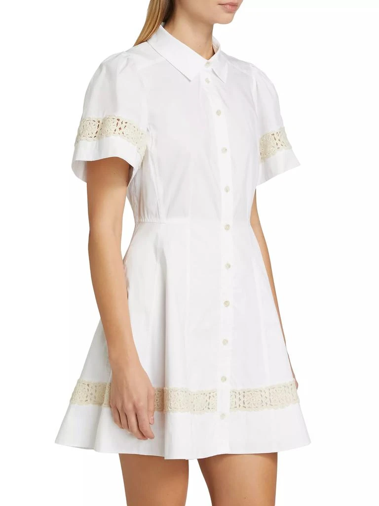 Tanya Taylor Corinne Crochet-Trim Mini Shirtdress 4