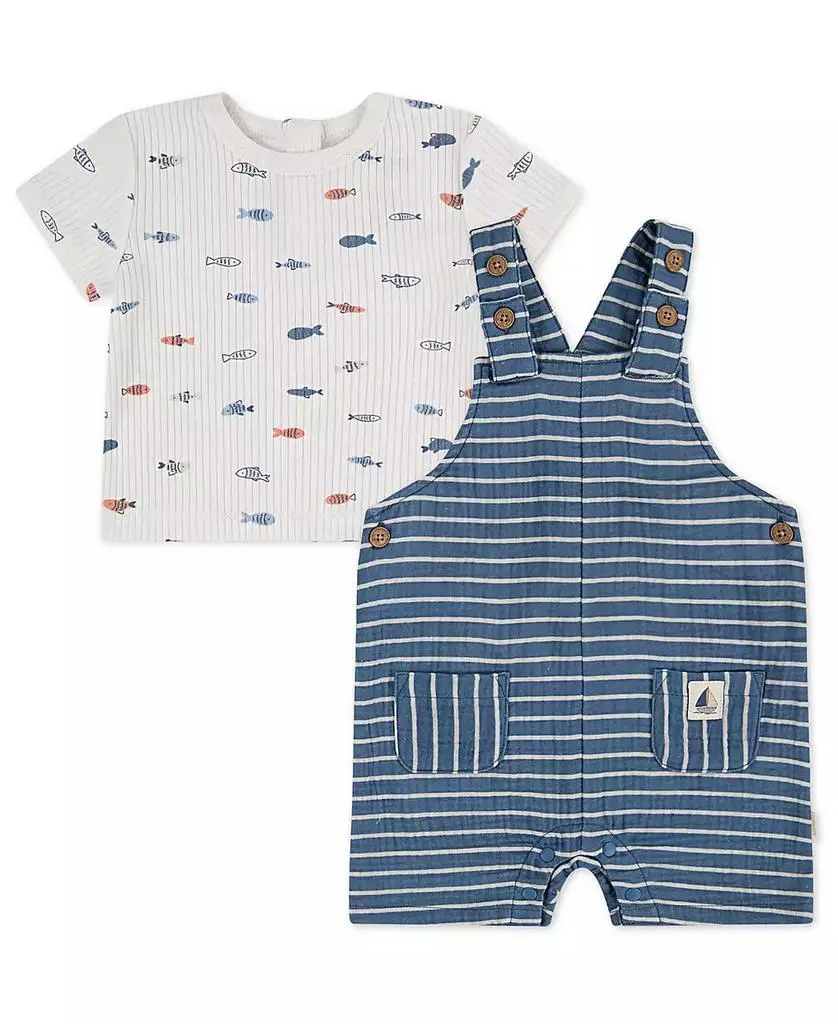 Huggies Baby Boys' Crewneck T-Shirt and Shortall, 2-Piece Set