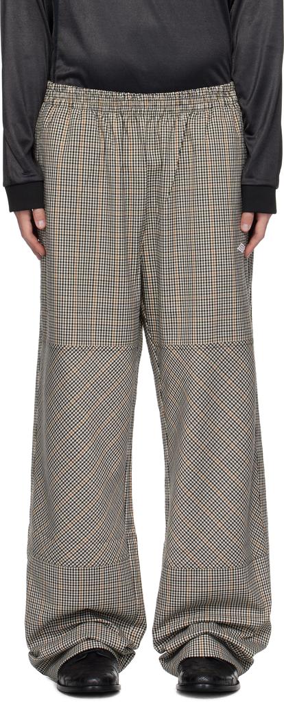 Umbro Beige & Black Club Check Trousers