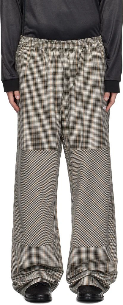Umbro Beige & Black Club Check Trousers 1