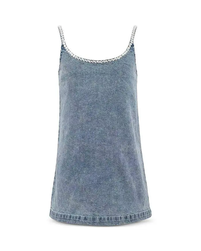 Lola + The Boys Girls' Gems Bow Denim Dress - Little Kid, Big Kid
