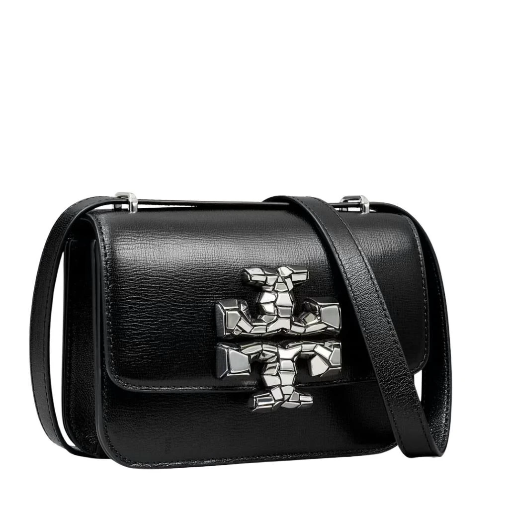 Tory Burch Eleanor Distressed Small Convertible Shoulder Bag In Black 5