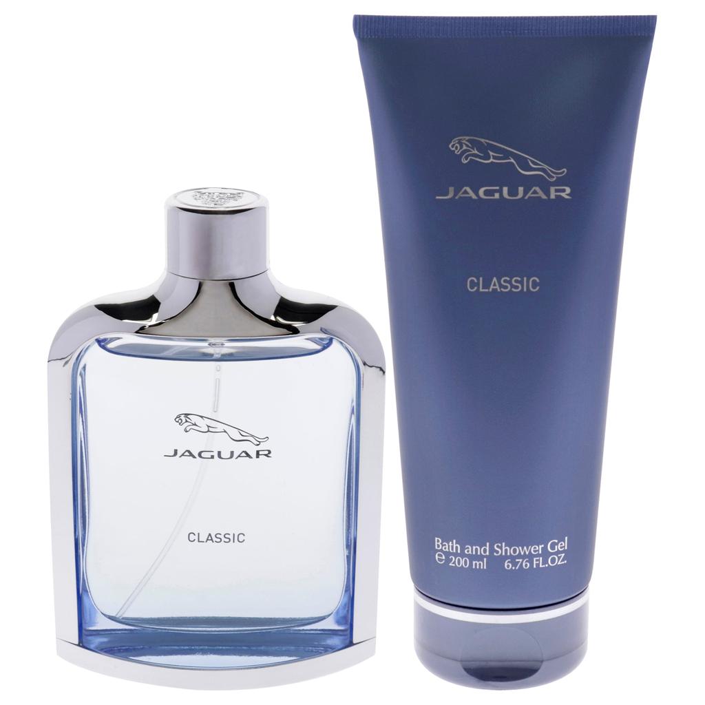 JAGUAR Classic Blue by  for Men - 2 Pc Gift Set 3.4oz EDT Spray, 6.7oz Bath and Shower Gel