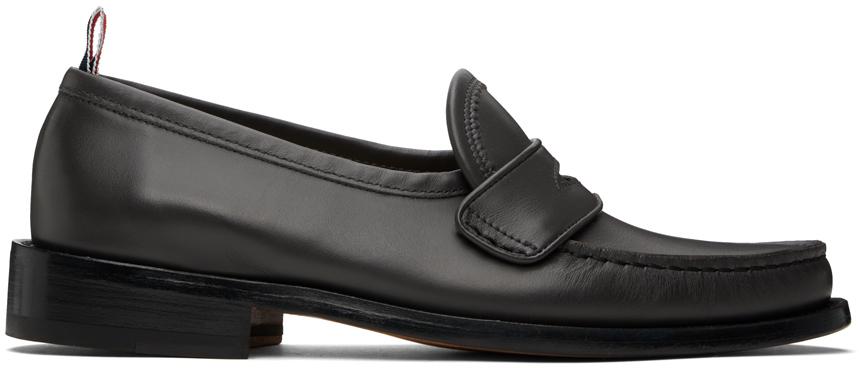 Thom Browne Gray Pleated Varsity Loafers US-12-IT-45