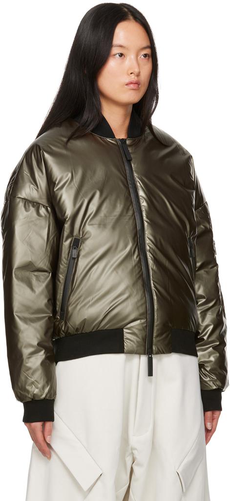 TEMPLA Khaki Alkane Down Bomber Jacket