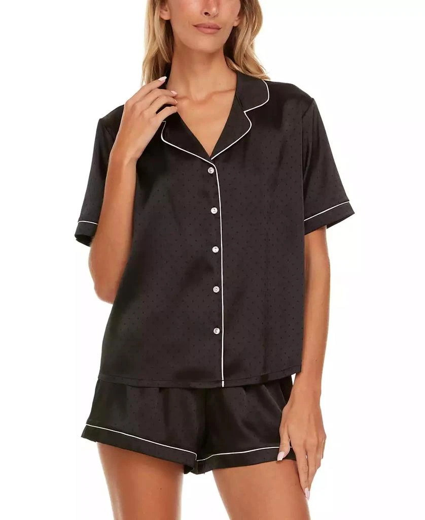 Flora Nikrooz Women's 2-Pc. Jamie Dot Jacquard Short Pajamas Set 3