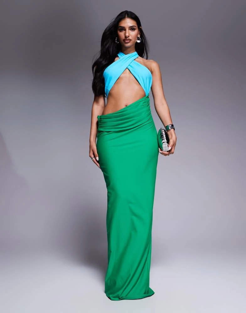 chinese dress ladies Feather Beaded Sleeveless Mermaid Dress by Ladivine CC2308
