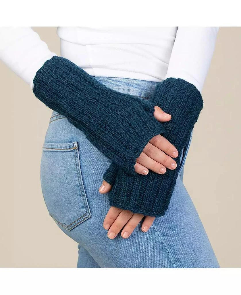 Feelgoodz Women s Artisan Hand-Knit Denali Ribbed Half Mitten 2