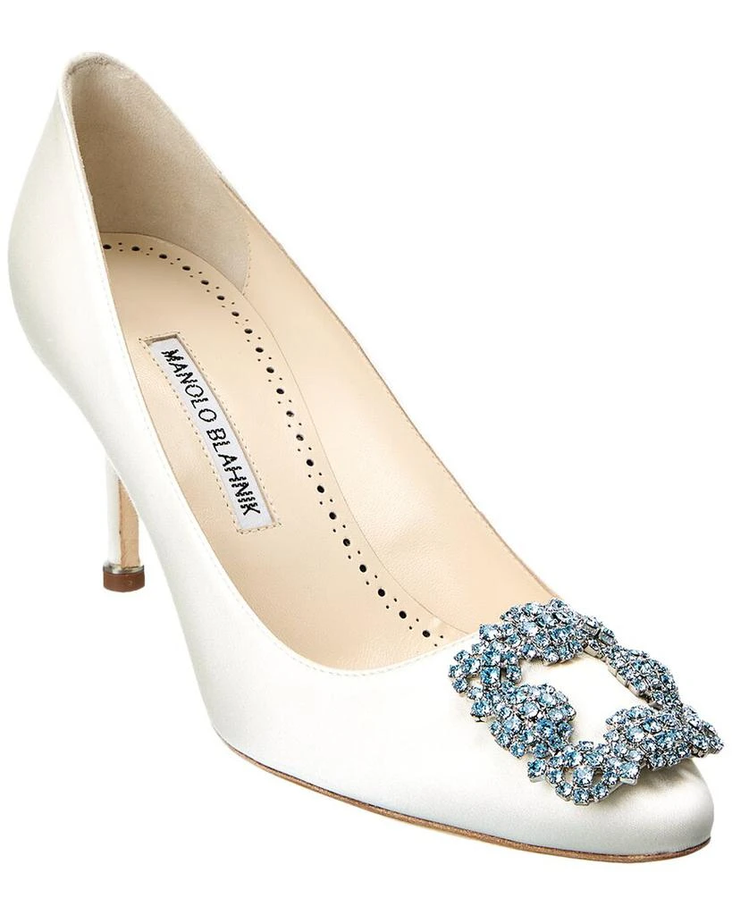 Manolo Blahnik Hangisi Bridal 70 Satin Pump 1