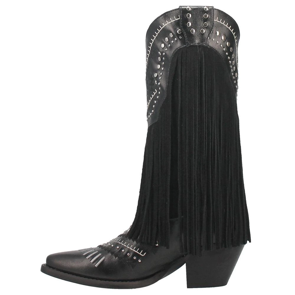 Dingo Gypsy Studded Fringe Metallic Snip Toe Cowboy Boots 3