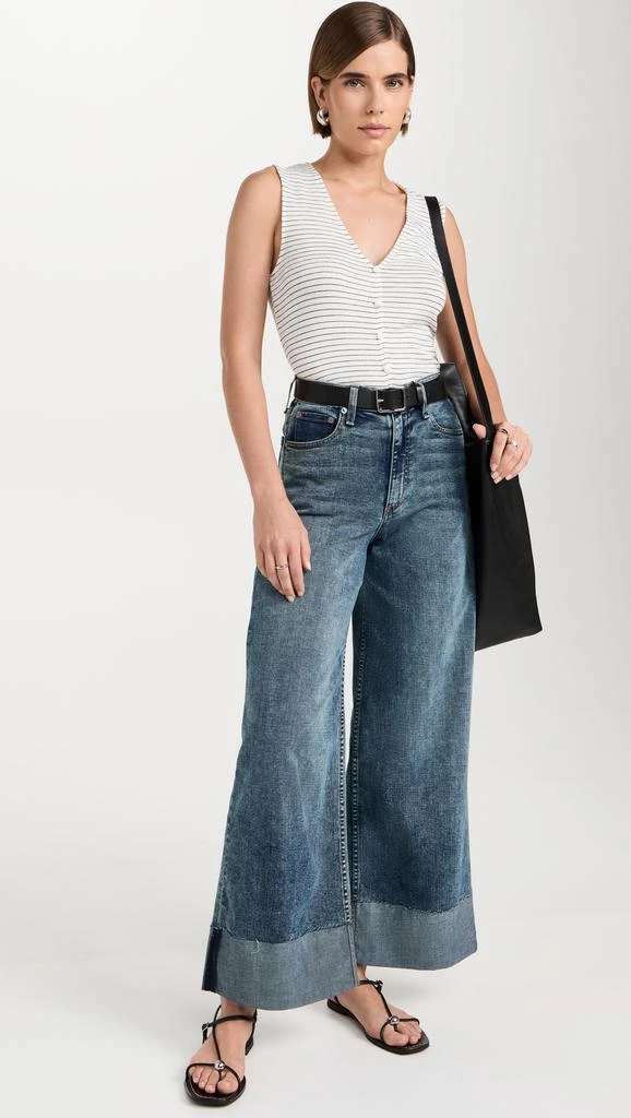Rag & Bone The Knit Stripe Button Up Tank 4