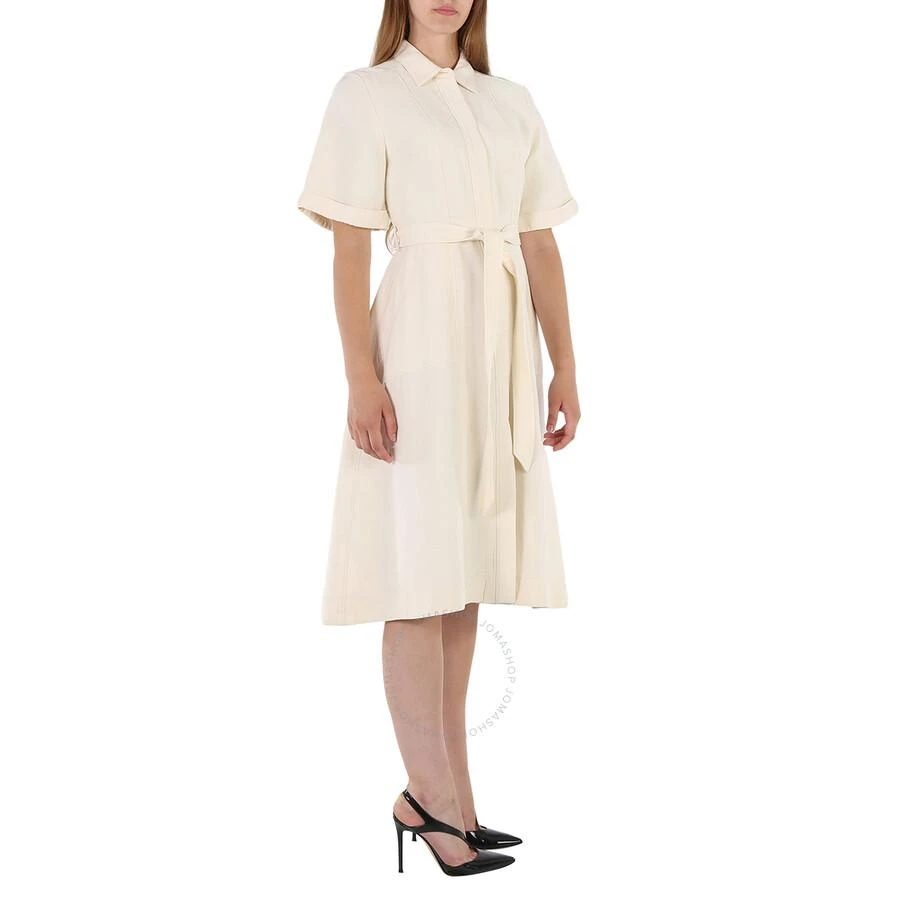 Burberry Off White Short Sleeve Structured Dress 3