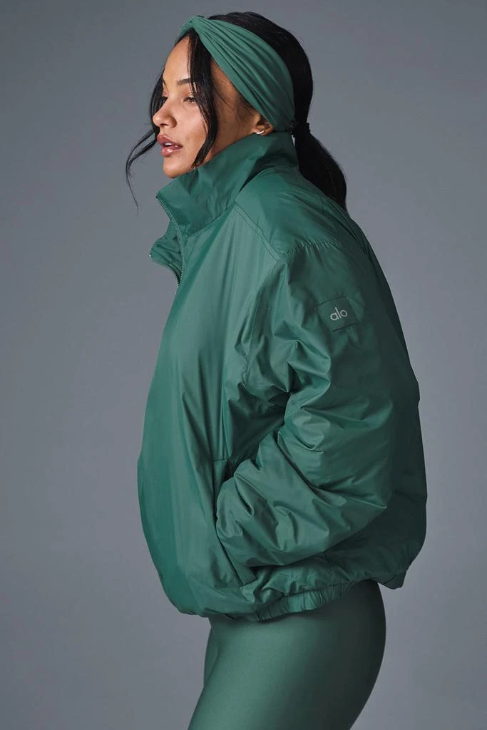 Alo Latitude Light Weight 1/2 Zip Pullover Jacket - Winter Ivy 3