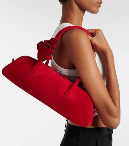 Magda Butrym Brigitte floral-appliqué suede tote bag 6