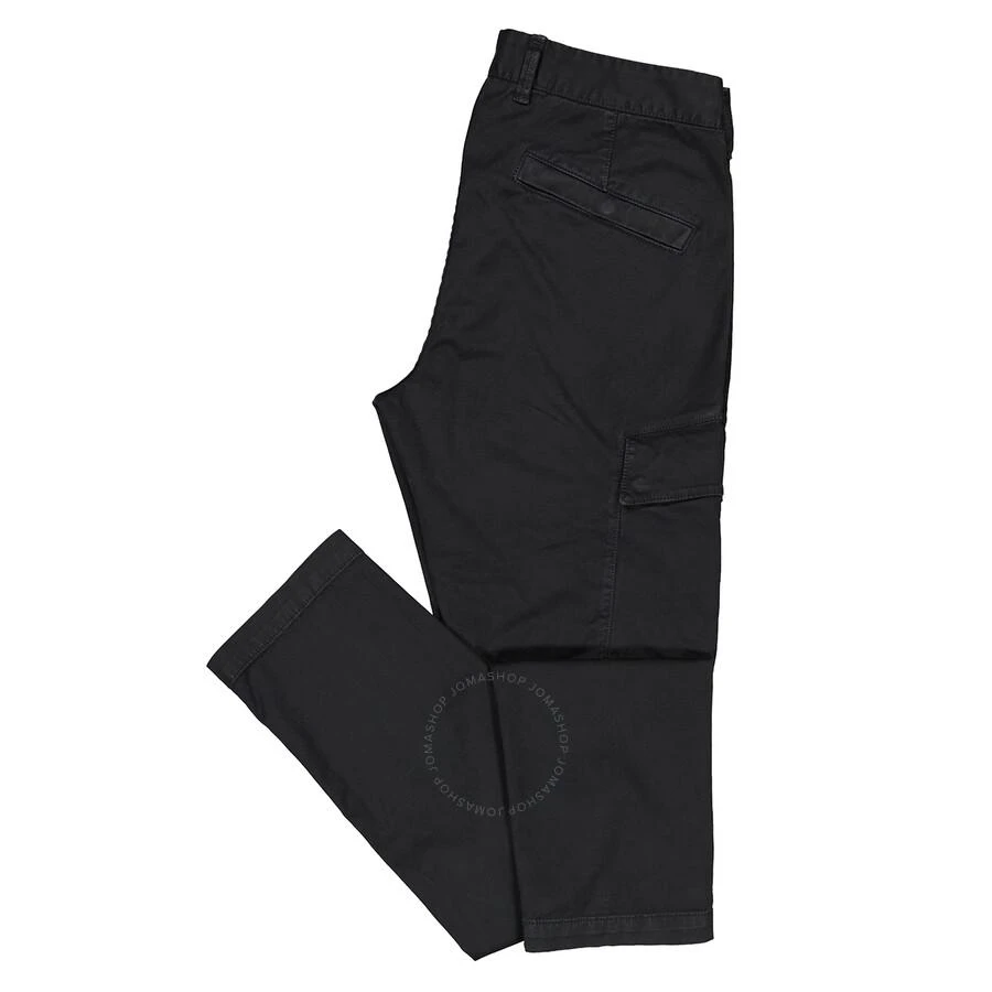 Stone Island Men's Black Mid-Rise Tapered Cargo Trousers 3
