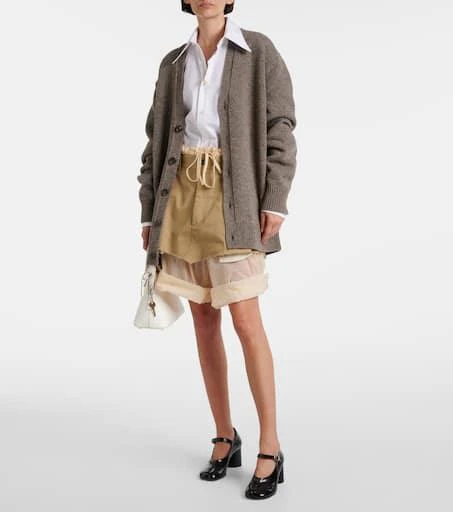 MAISON MARGIELA Layered tulle-trimmed skort 2