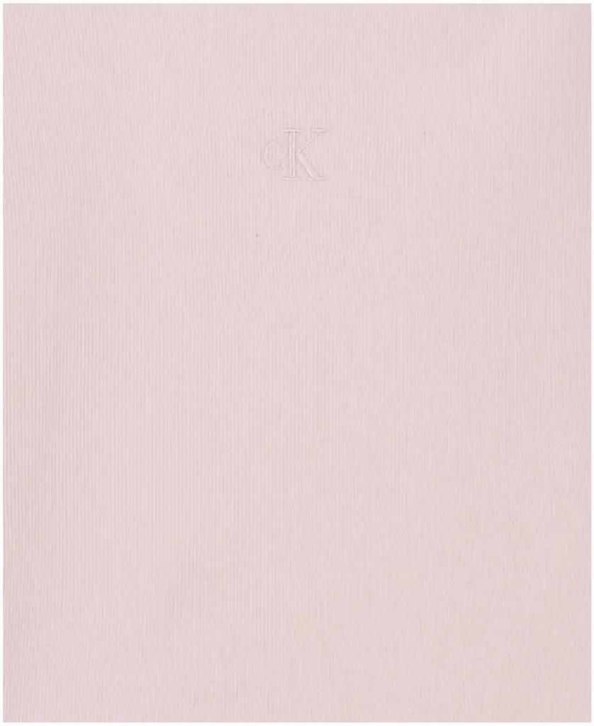 Calvin Klein Big Girls Long Sleeves Square Neck Ribbed T-shirt