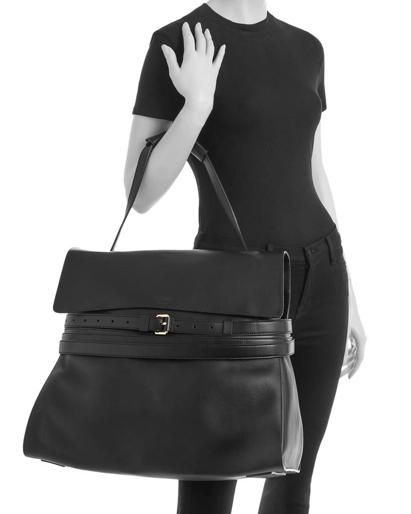 Moschino Tie Me Leather Top Handle Bag - Tote Bags - Free Shipping ...