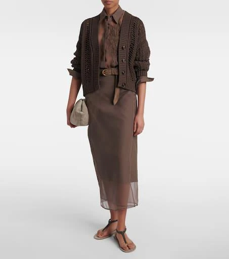 Brunello Cucinelli Monili suede thong sandals 3