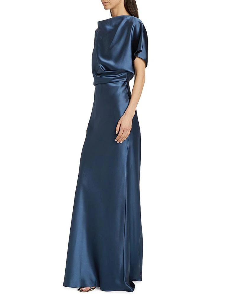 Amsale Draped Satin Gown 4