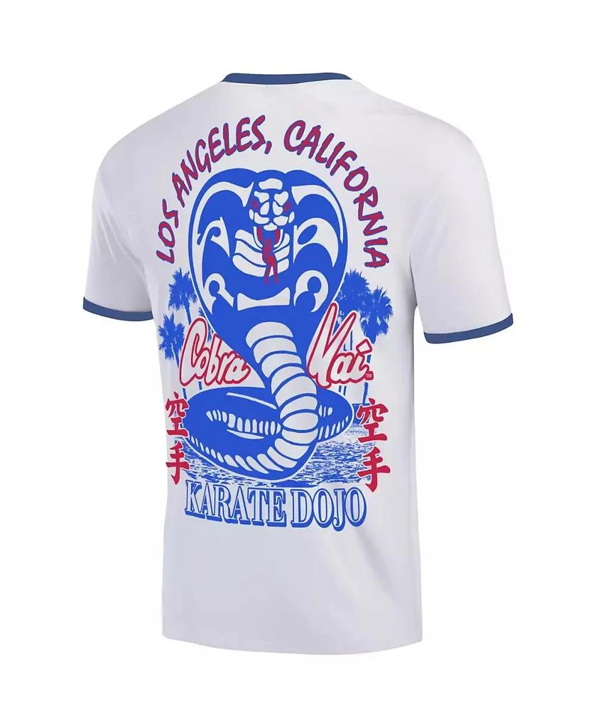 Ripple Junction Men's White Cobra Kai Los Angeles Baseball Ringer T-Shirt 3