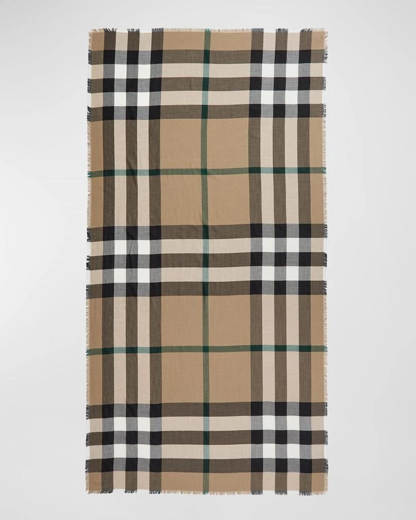 Burberry Men's Cashmere Half Mega Check Scarf 1