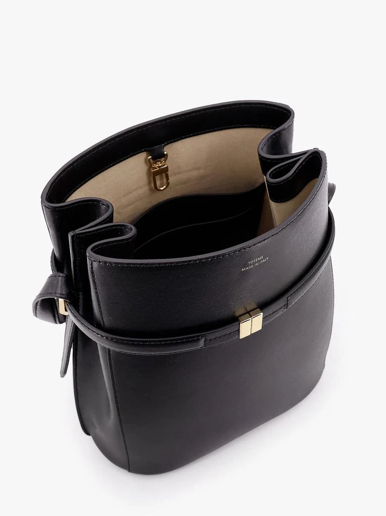 Totême Leather bucket bag with strap 5