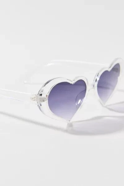 Urban Outfitters Amour Clear Plastic Heart Sunglasses 2
