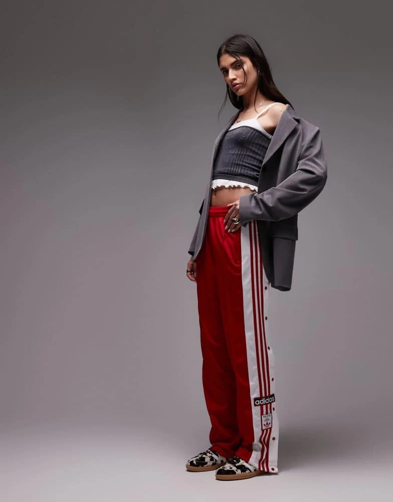 Adidas adidas Originals Adibreak track pants in red 2