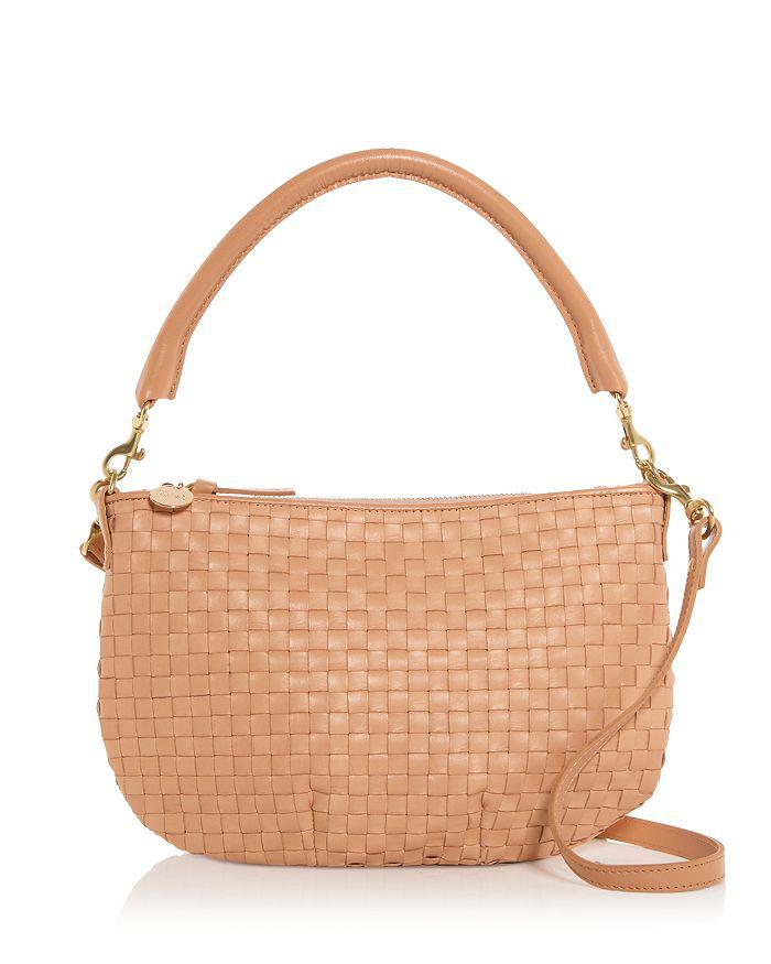 Clare V Petit Moyen Woven Leather Messenger Bag