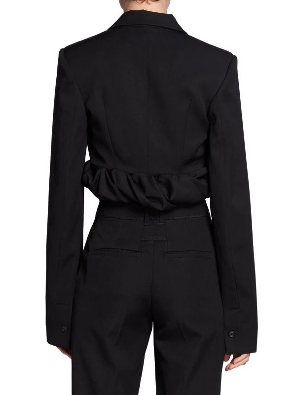 Jacquemus Croissant Linen-Blend Cropped Blazer 2