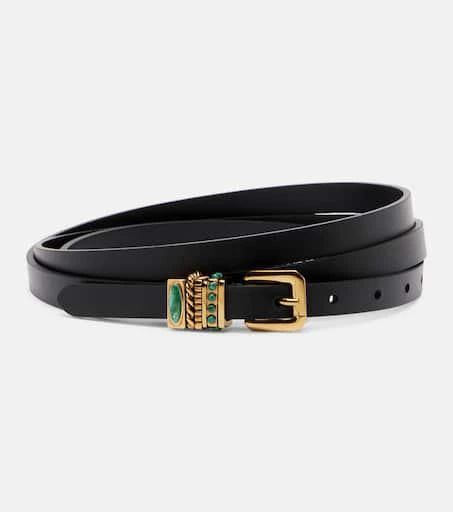 ETRO Embellished leather belt 1