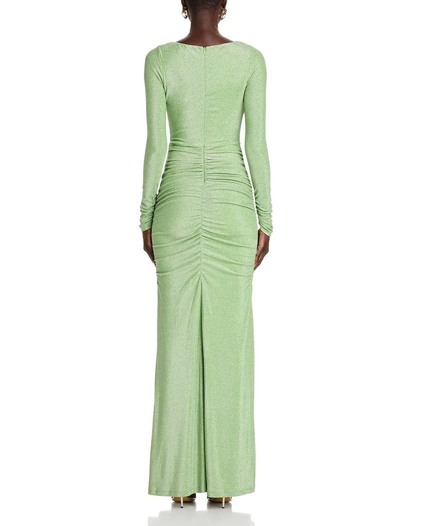Black Halo Rafaela Metallic Knit Maxi Dress 4