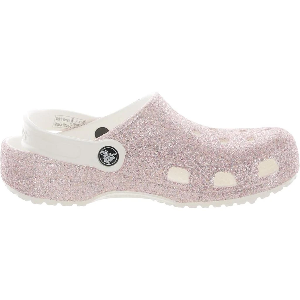 Crocs Crocs Girls Classic Glitter Glog Little Kid Ankle Strap Sport Sandals 2