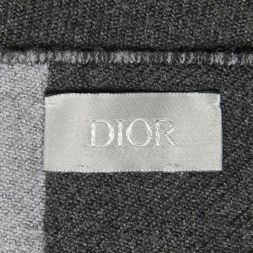Dior Dior Homme Grey Logo Intarsia Wool Scarf 6