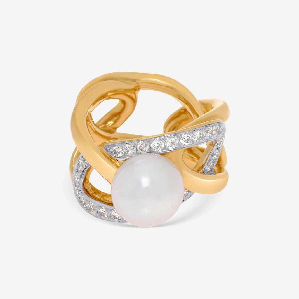 Assael Assael Angela Cummings 18K Yellow Gold, South Sea Pearl and Diamond 0.84ct. tw. Statement Ring Sz. 7 ACR0052 1