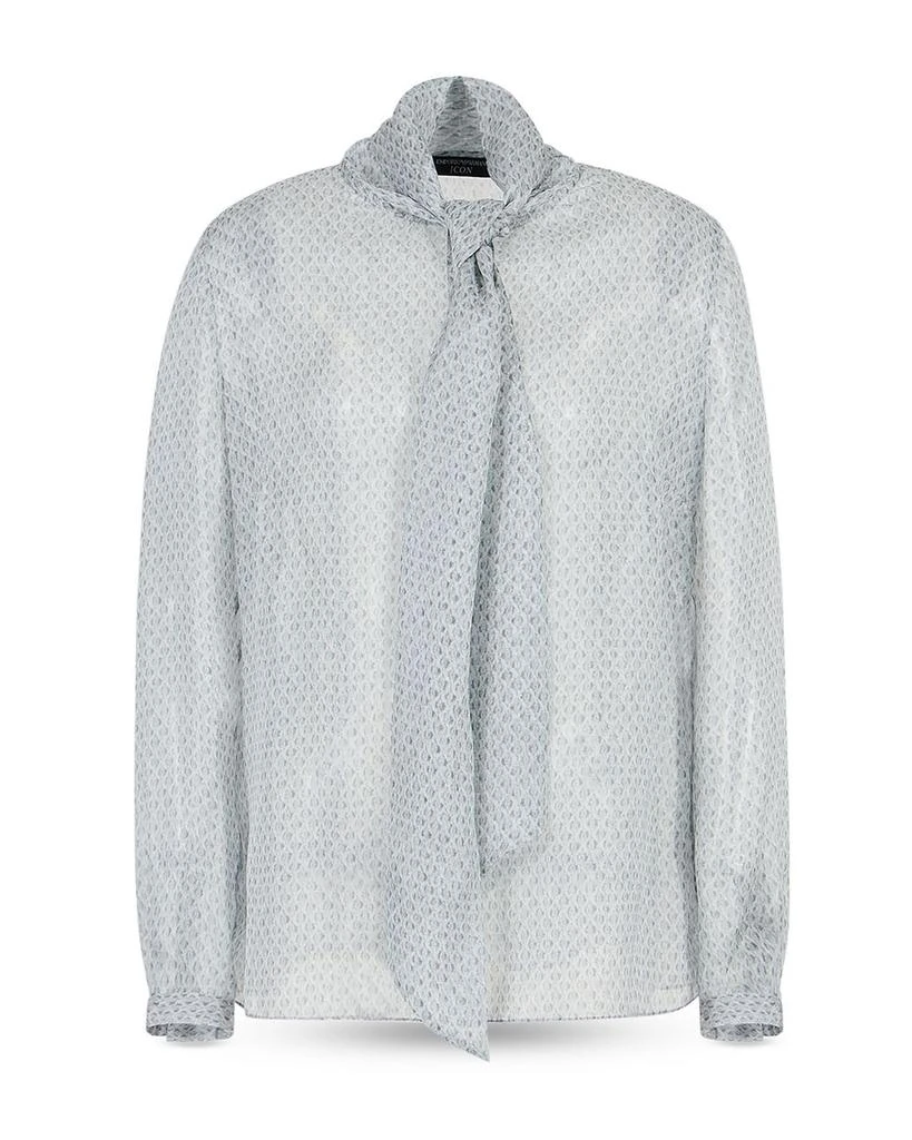 Emporio Armani Silk Tie Neck Shirt 4