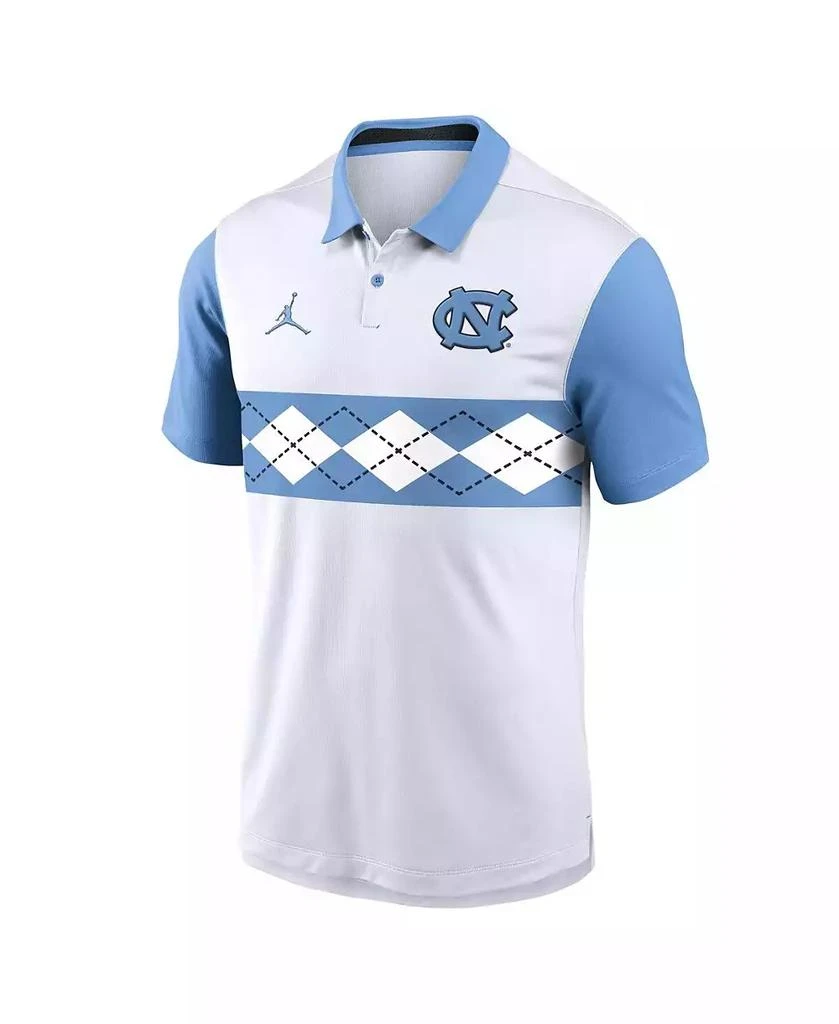 Jordan Men's White North Carolina Tar Heels Primetime Campus Vapor Performance Polo 3