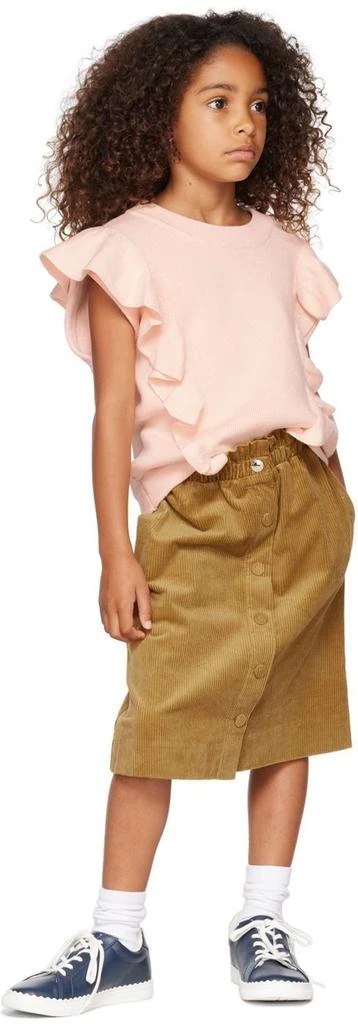 Chloé Kids Yellow Corduroy Maxi Skirt 4