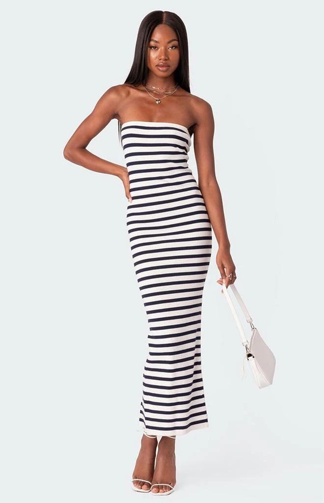 Edikted Knit Back Slitted Maxi Dress 5