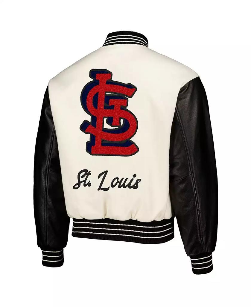 Pleasures Men's White St. Louis Cardinals Full-Snap Varsity Jacket