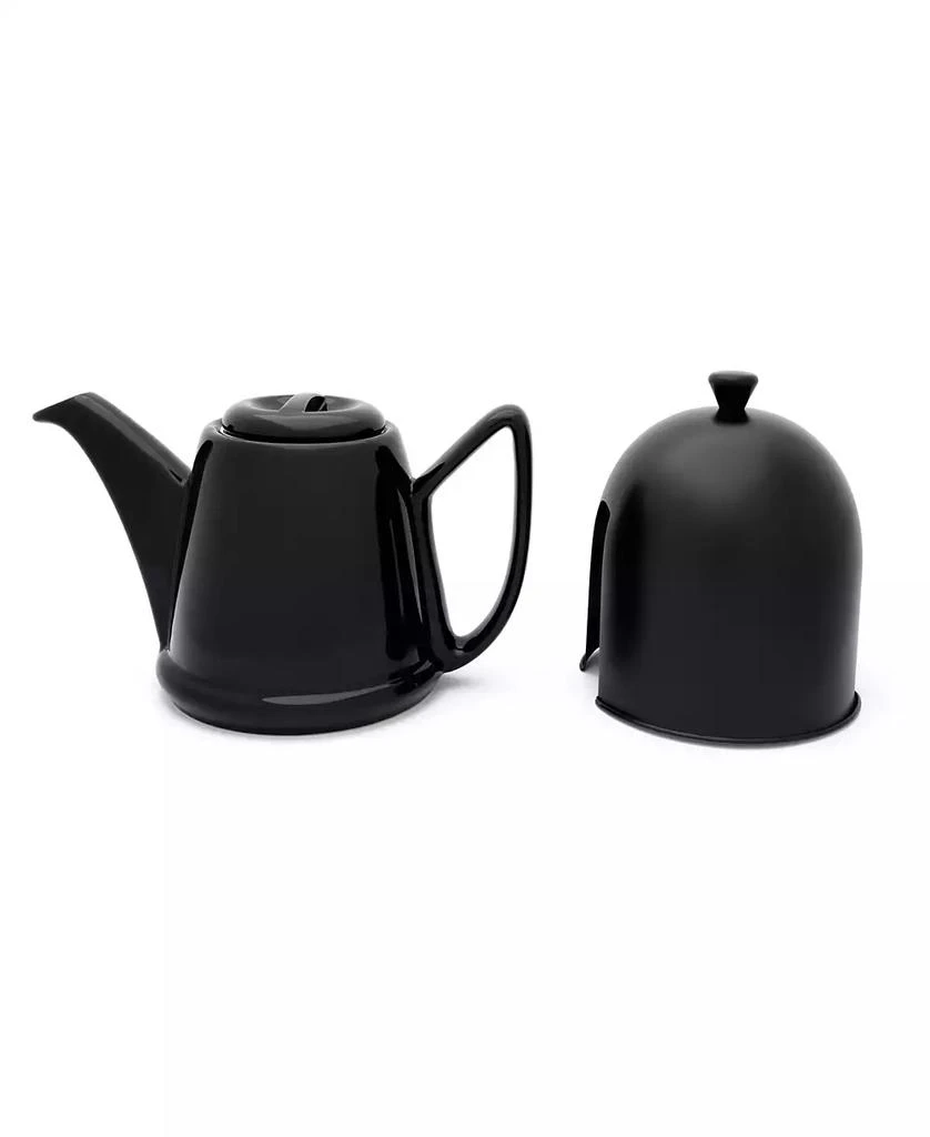 Bredemeijer Stainless Steel Doubled Walled 1 Liter Ceramic Teapot With Black Cozy 3