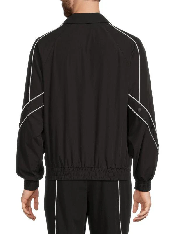 Karl Lagerfeld Paris ​Nylon Bomber Jacket with Contrast Piping 3