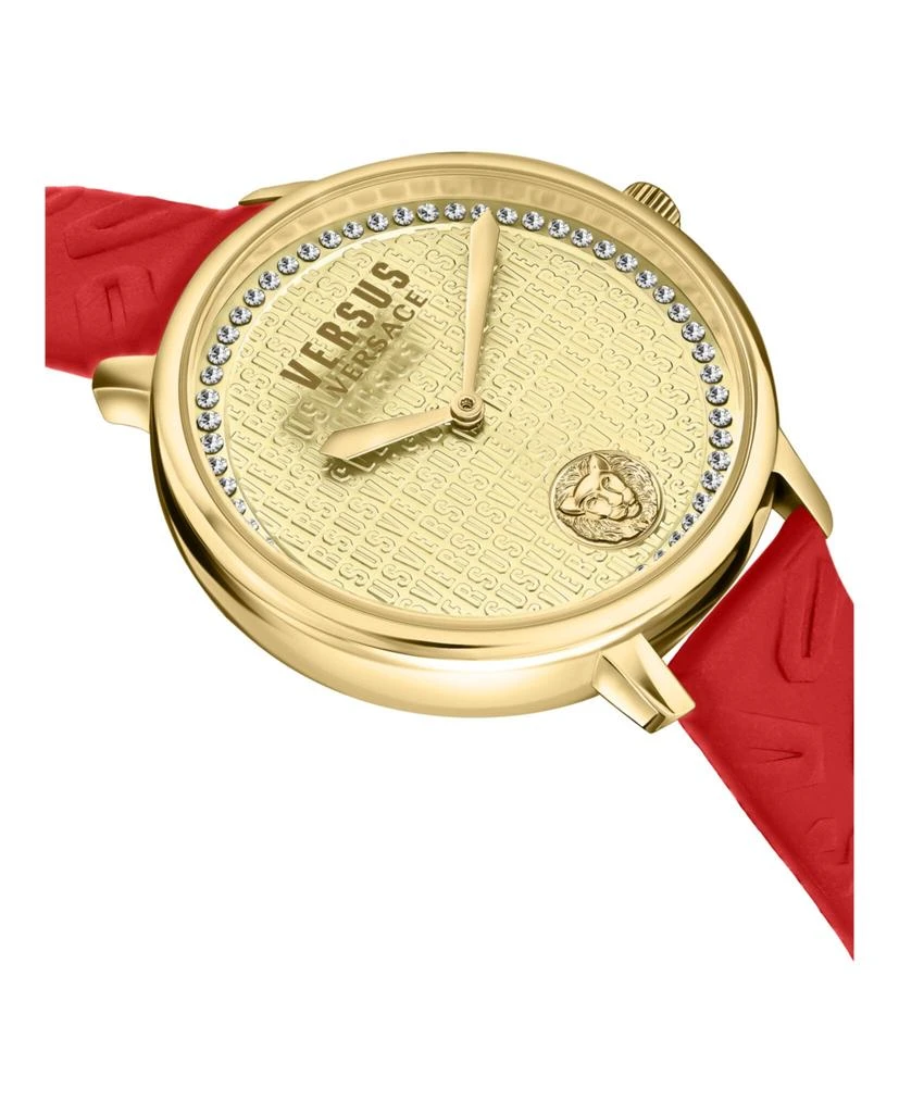 Versus Versace La Villette Crystal Leather Watch 3