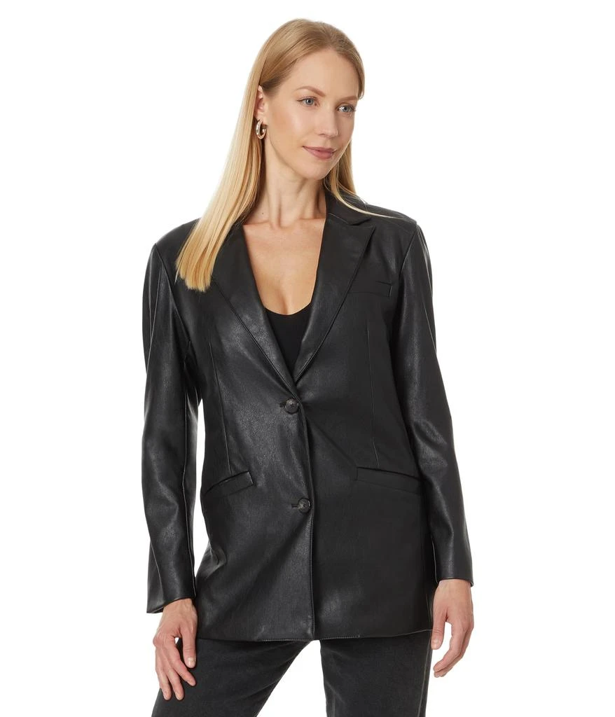 Levi's Faux Leather Single Breasted Blazer 1
