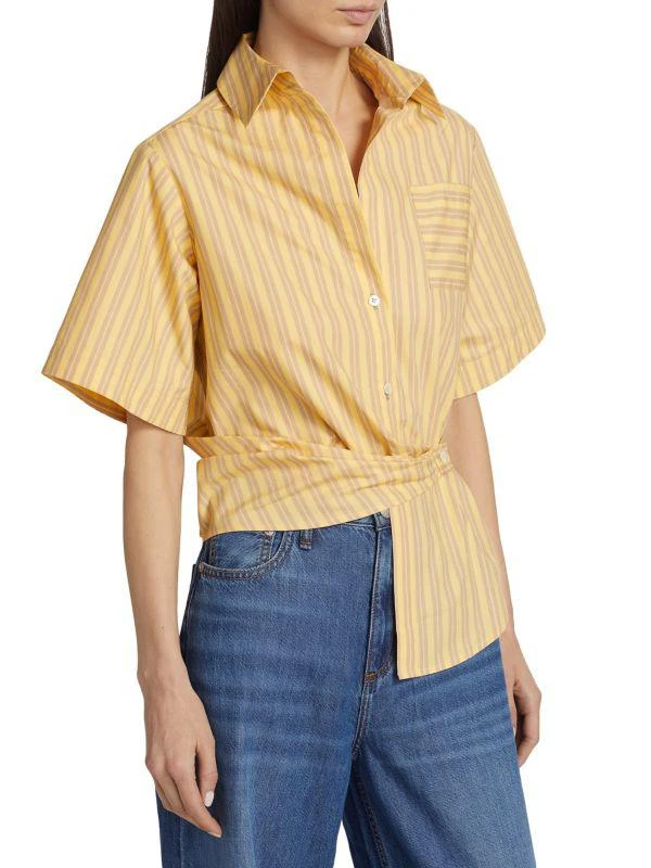 Hevron Ivy Stripe Wrap Shirt 3